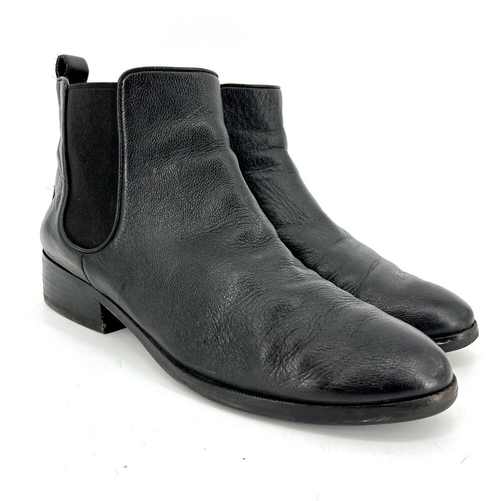 Cole Haan Landsman Pull On Black Leatherβ Ankle Boot (10B)